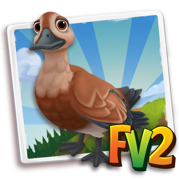Duck Adult Ruddyshelduck, , Blacky just raised a Ruddy Shelduck Duck to an adult!, Blacky has finished feeding her Ruddy Shelduck Duck in FarmVille 2! Grab an extra baby bottle to feed your own baby animals!