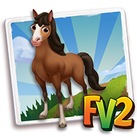 Horse Adult Criollo, , Pam just raised a Criollo Horse to an adult!, Pam has finished feeding her Criollo Horse in FarmVille 2! Grab an extra baby bottle to feed your own baby animals!