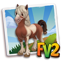 Horselarge Adult Drumamerican, , Karen just raised a American Drum Horse to an adult!, Karen has finished feeding her American Drum Horse in FarmVille 2! Grab an extra baby bottle to feed your own baby animals!