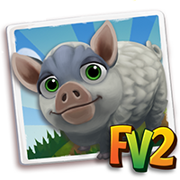 Pig Adult Guineahogwhite, , Janice just raised a White Guinea Hog to an adult!, Janice has finished feeding her White Guinea Hog in FarmVille 2! Grab an extra baby bottle to feed your own baby animals!