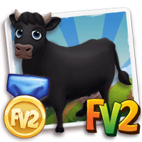 Cow Adult Dexterblack, , Polly just raised a Prized Black Dexter Cow!, Polly has finished training her Prized Black Dexter Cow in FarmVille 2! Grab an extra milk to feed new baby animals!